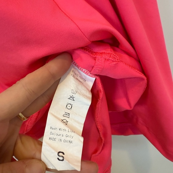 🪩 Hot Pink Unmarked Sleeveless Athletic/ Tennis Dress Athleisure, Sporty Small - Picture 3 of 5